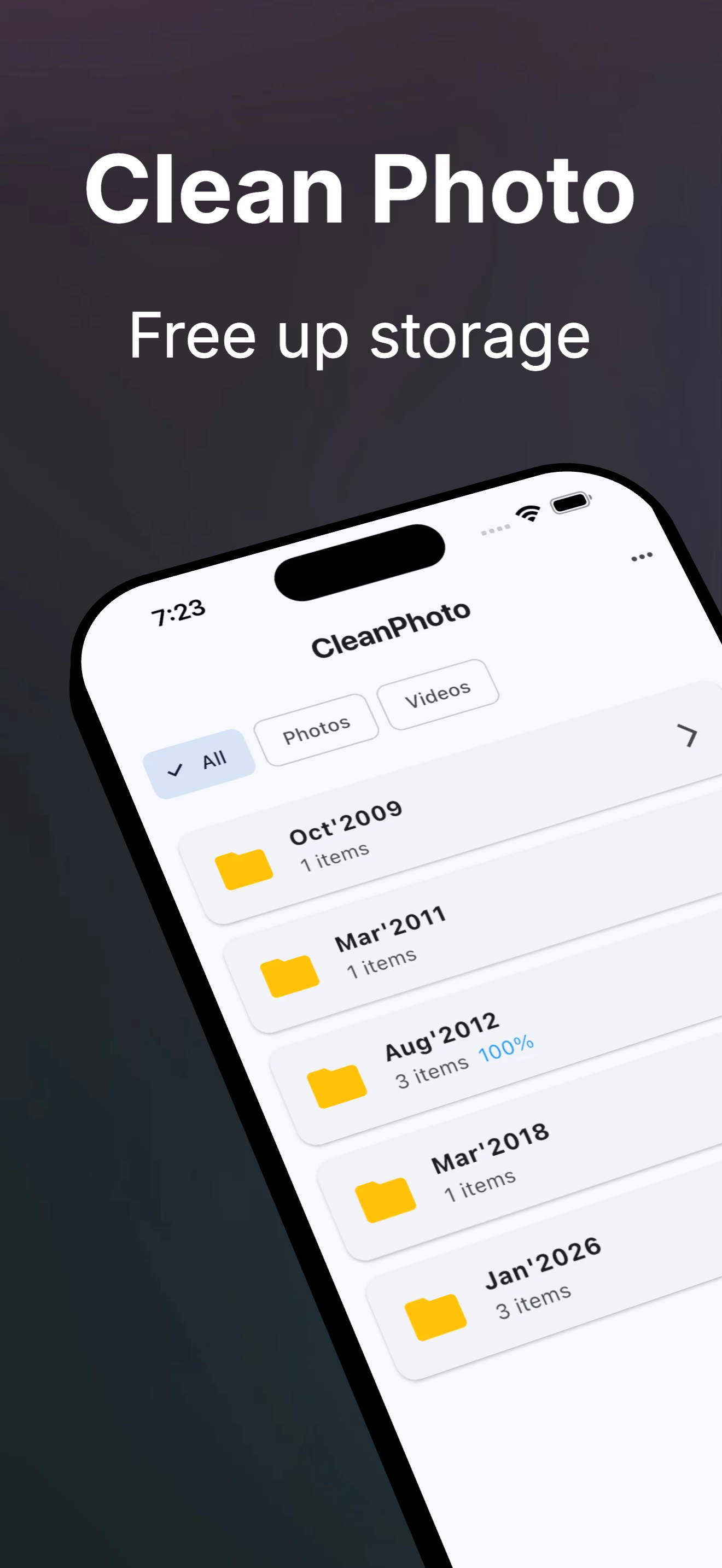 CleanPhoto Home Screen